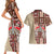 Samoa Tapau Couples Matching Short Sleeve Bodycon Dress and Hawaiian Shirt Samoan Siapo Pattern LT14 - Polynesian Pride