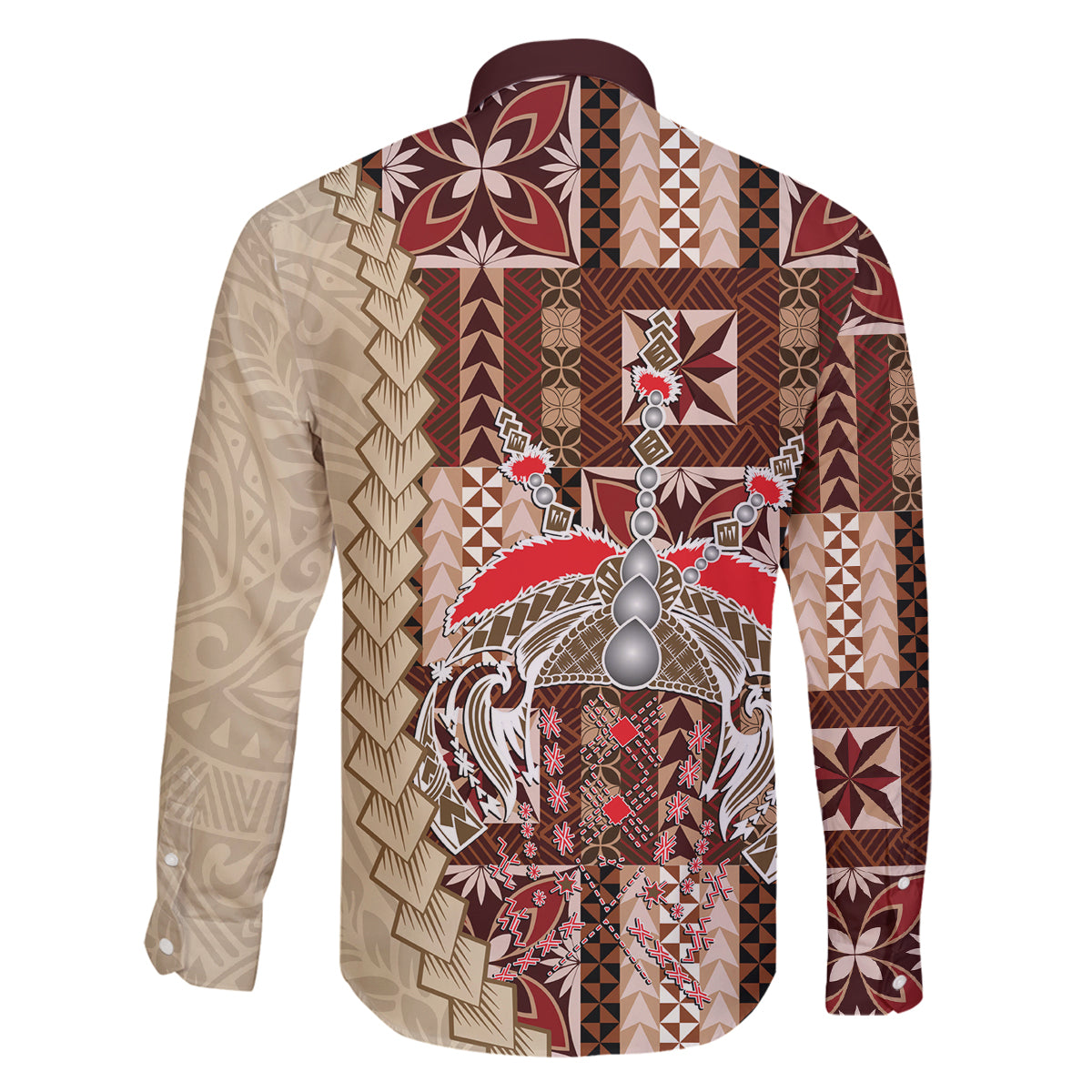 Samoa Tapau Family Matching Mermaid Dress and Hawaiian Shirt Samoan Siapo Pattern LT14 - Polynesian Pride