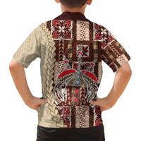 Samoa Tapau Family Matching Puletasi Dress and Hawaiian Shirt Samoan Siapo Pattern LT14 - Polynesian Pride
