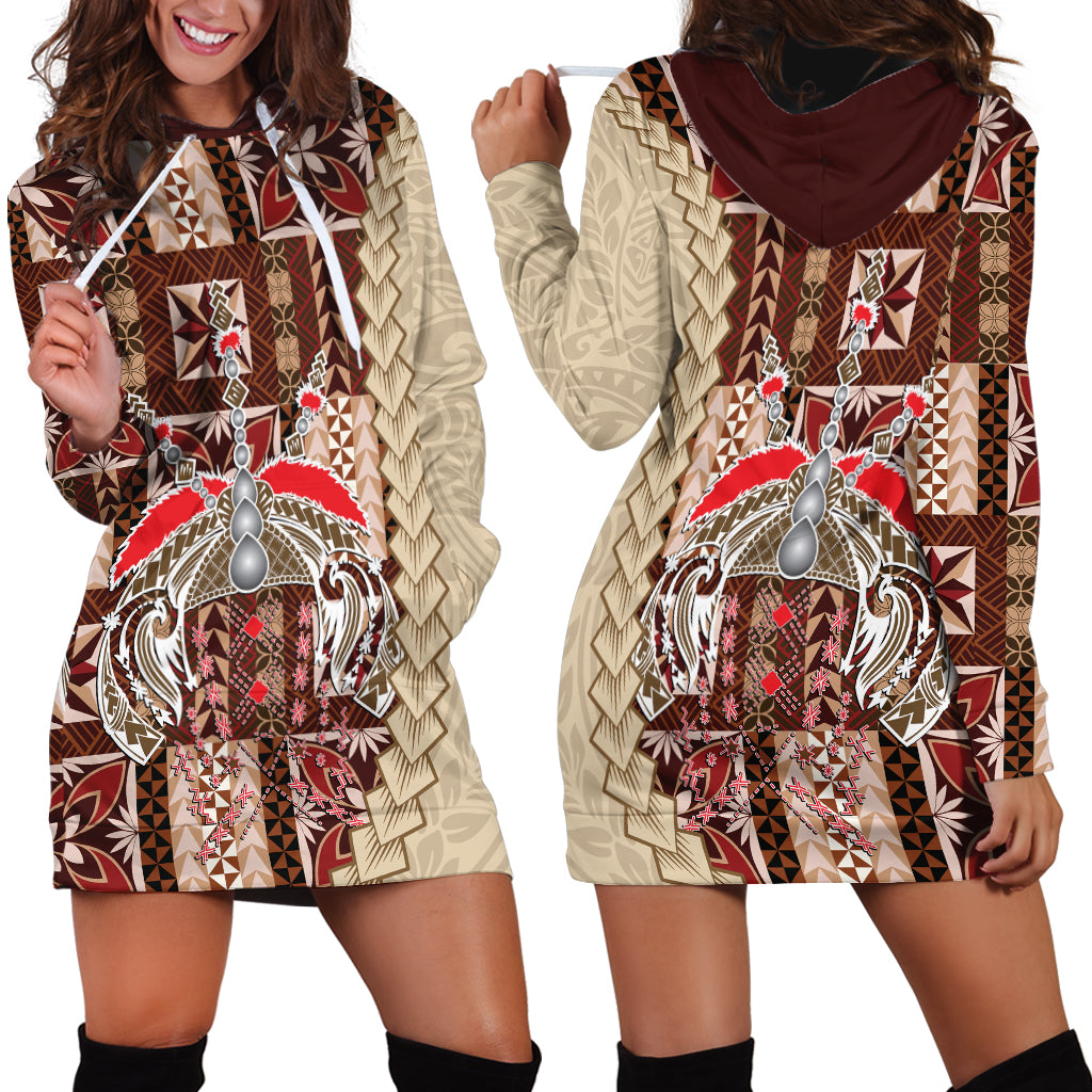 Samoa Tapau Hoodie Dress Samoan Siapo Pattern LT14 - Polynesian Pride