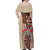 Samoa Tapau Off Shoulder Maxi Dress Samoan Siapo Pattern LT14 - Polynesian Pride