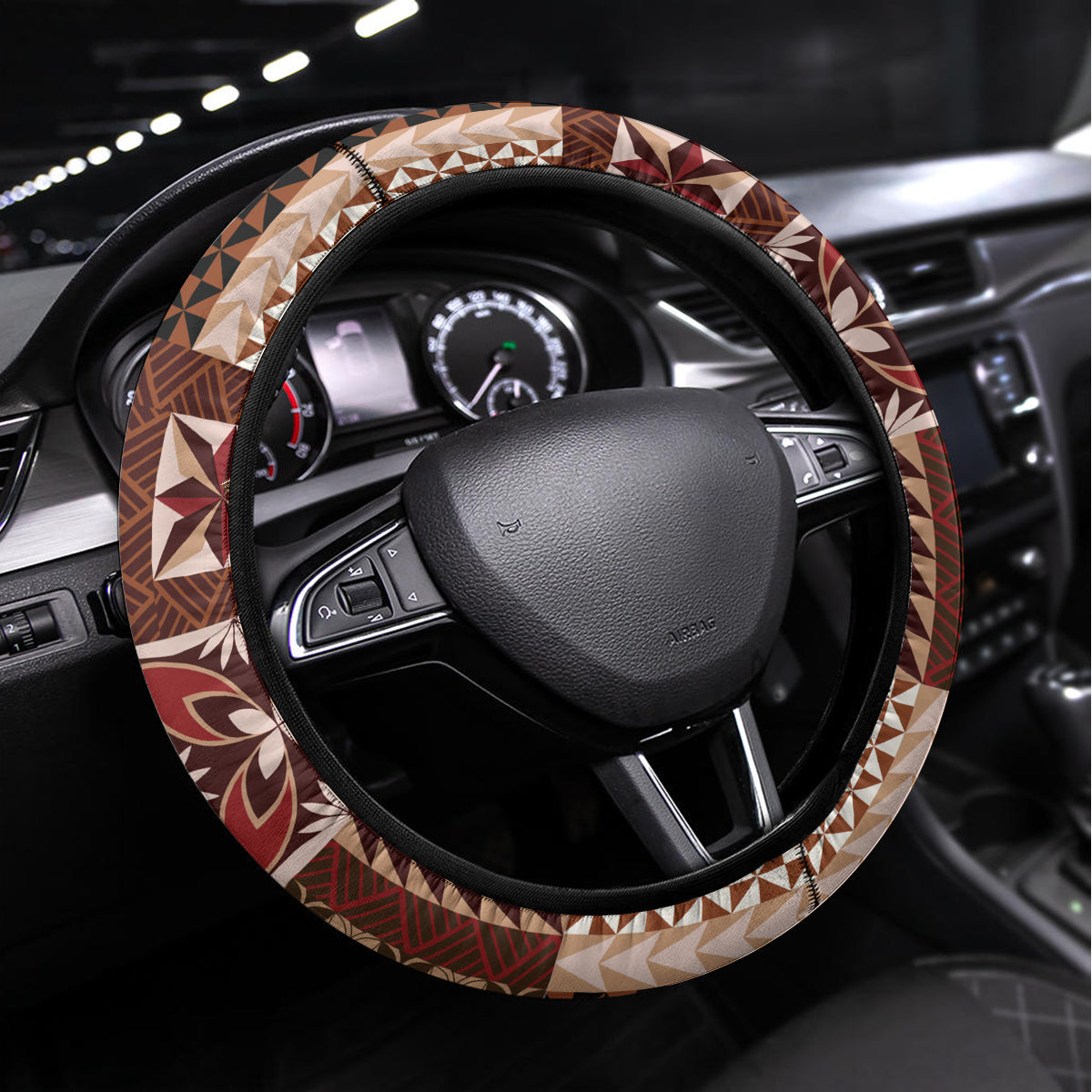 Samoa Tapau Steering Wheel Cover Samoan Siapo Pattern