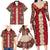 Samoa Siapo Family Matching Long Sleeve Bodycon Dress and Hawaiian Shirt Tapa Pattern Mix Ula Fala Hibiscus LT14 - Polynesian Pride