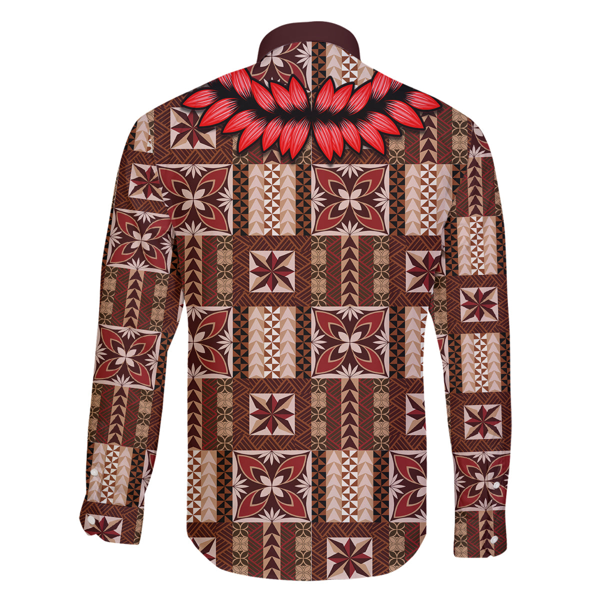 Samoa Siapo Family Matching Puletasi Dress and Hawaiian Shirt Tapa Pattern Mix Ula Fala Hibiscus LT14 - Polynesian Pride