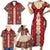 Samoa Siapo Family Matching Short Sleeve Bodycon Dress and Hawaiian Shirt Tapa Pattern Mix Ula Fala Hibiscus LT14 - Polynesian Pride