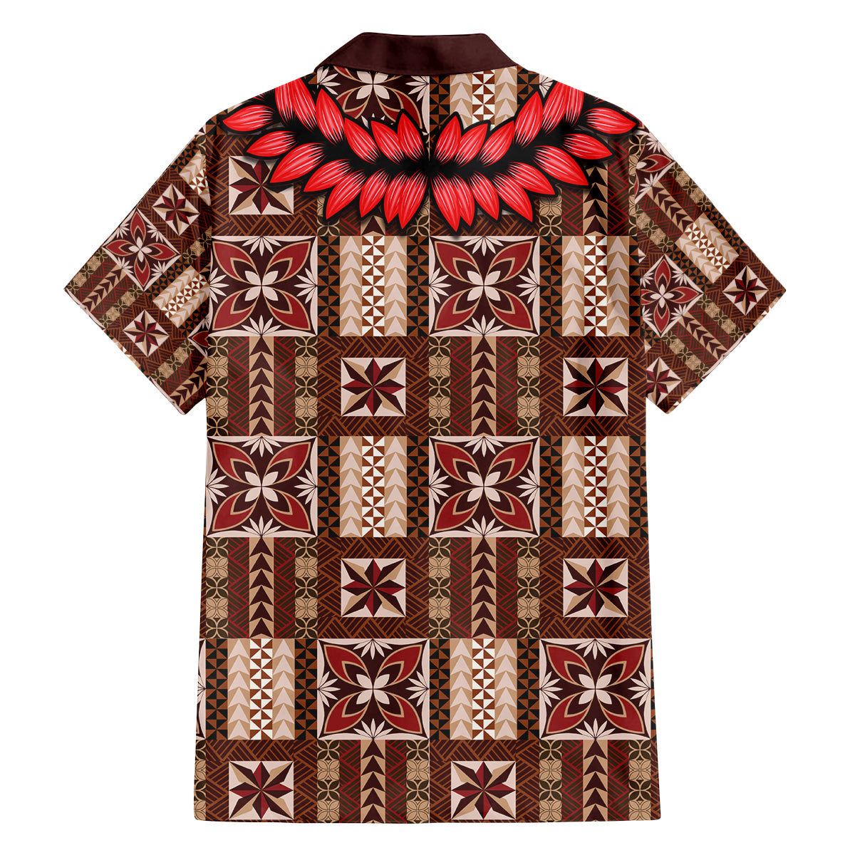 Samoa Siapo Family Matching Tank Maxi Dress and Hawaiian Shirt Tapa Pattern Mix Ula Fala Hibiscus LT14 - Polynesian Pride