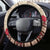 Samoa Siapo Steering Wheel Cover Tapa Pattern Mix Ula Fala Hibiscus