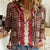 Samoa Siapo Women Casual Shirt Tapa Pattern Mix Ula Fala Hibiscus LT14 Female Brown - Polynesian Pride