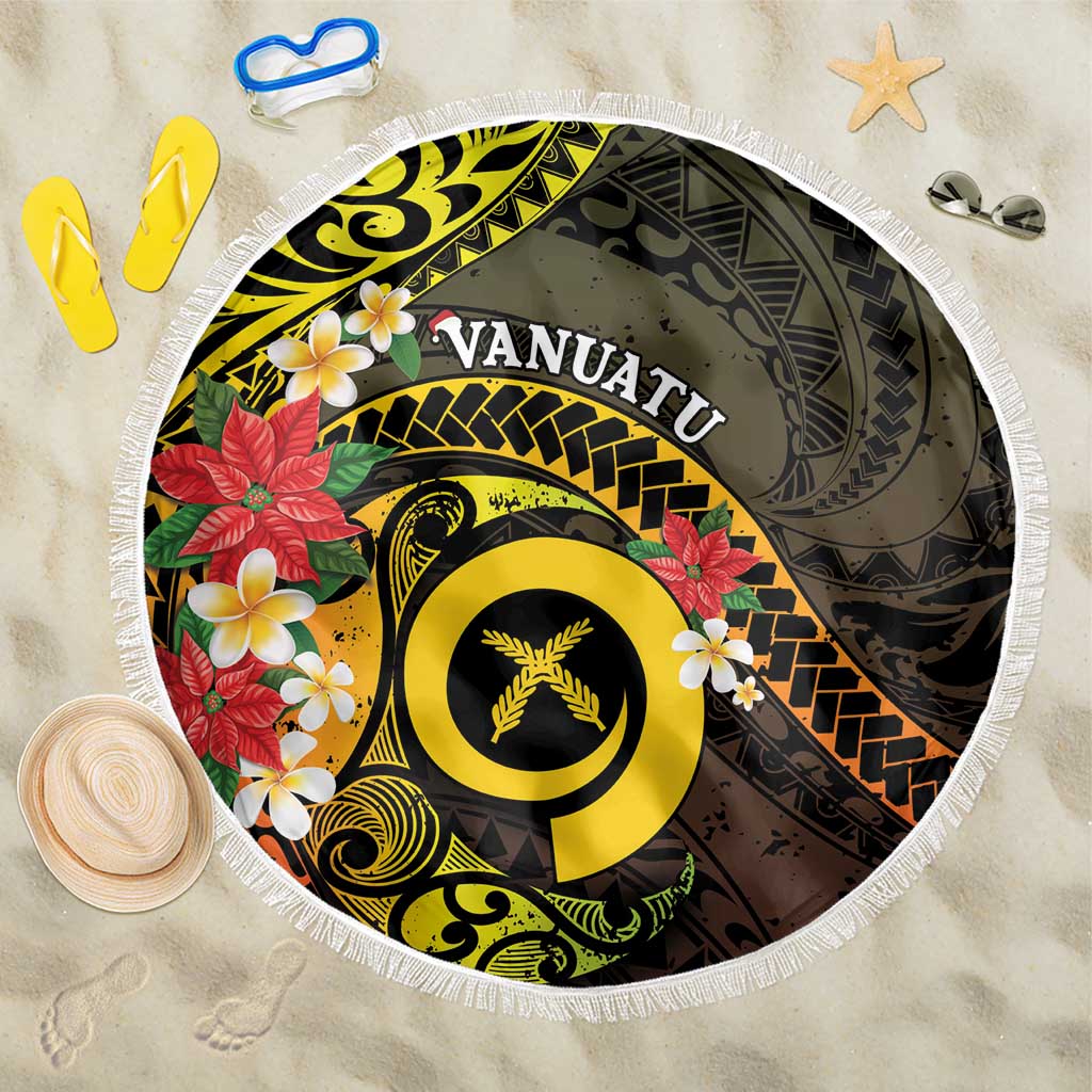 Vanuatu Christmas Beach Blanket Vanuatuan Pig Tusk - Meri Krismas!