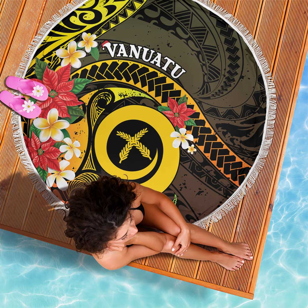 Vanuatu Christmas Beach Blanket Vanuatuan Pig Tusk - Meri Krismas! LT14 - Polynesian Pride
