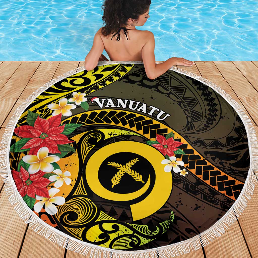 Vanuatu Christmas Beach Blanket Vanuatuan Pig Tusk - Meri Krismas! LT14 - Polynesian Pride