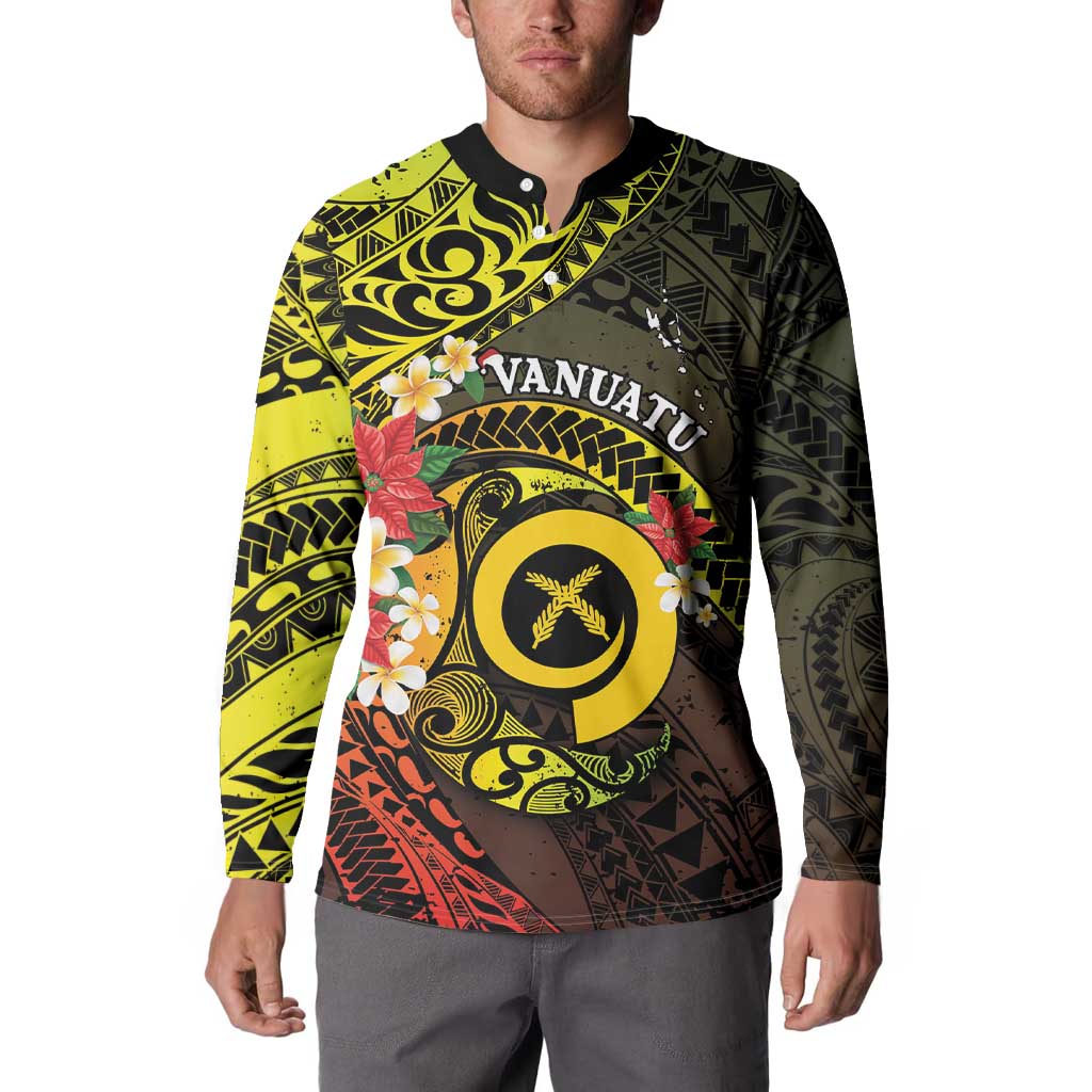 Vanuatu Christmas Button Sweatshirt Vanuatuan Pig Tusk - Meri Krismas! LT14 - Polynesian Pride