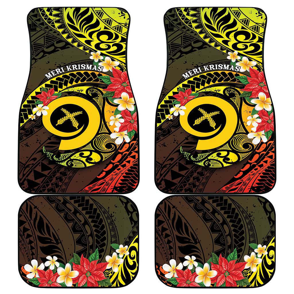 Vanuatu Christmas Car Mats Vanuatuan Pig Tusk - Meri Krismas! LT14 - Polynesian Pride