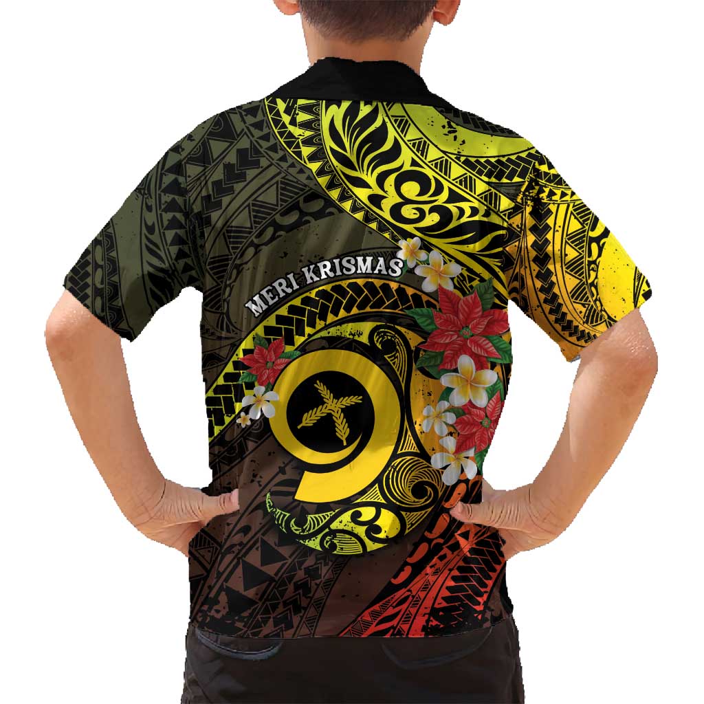 Vanuatu Christmas Family Matching Puletasi and Hawaiian Shirt Vanuatuan Pig Tusk - Meri Krismas!