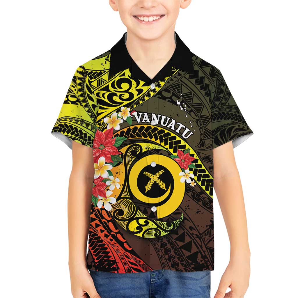 Vanuatu Christmas Family Matching Tank Maxi Dress and Hawaiian Shirt Vanuatuan Pig Tusk - Meri Krismas!