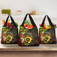 Vanuatu Christmas Grocery Bag Vanuatuan Pig Tusk - Meri Krismas!