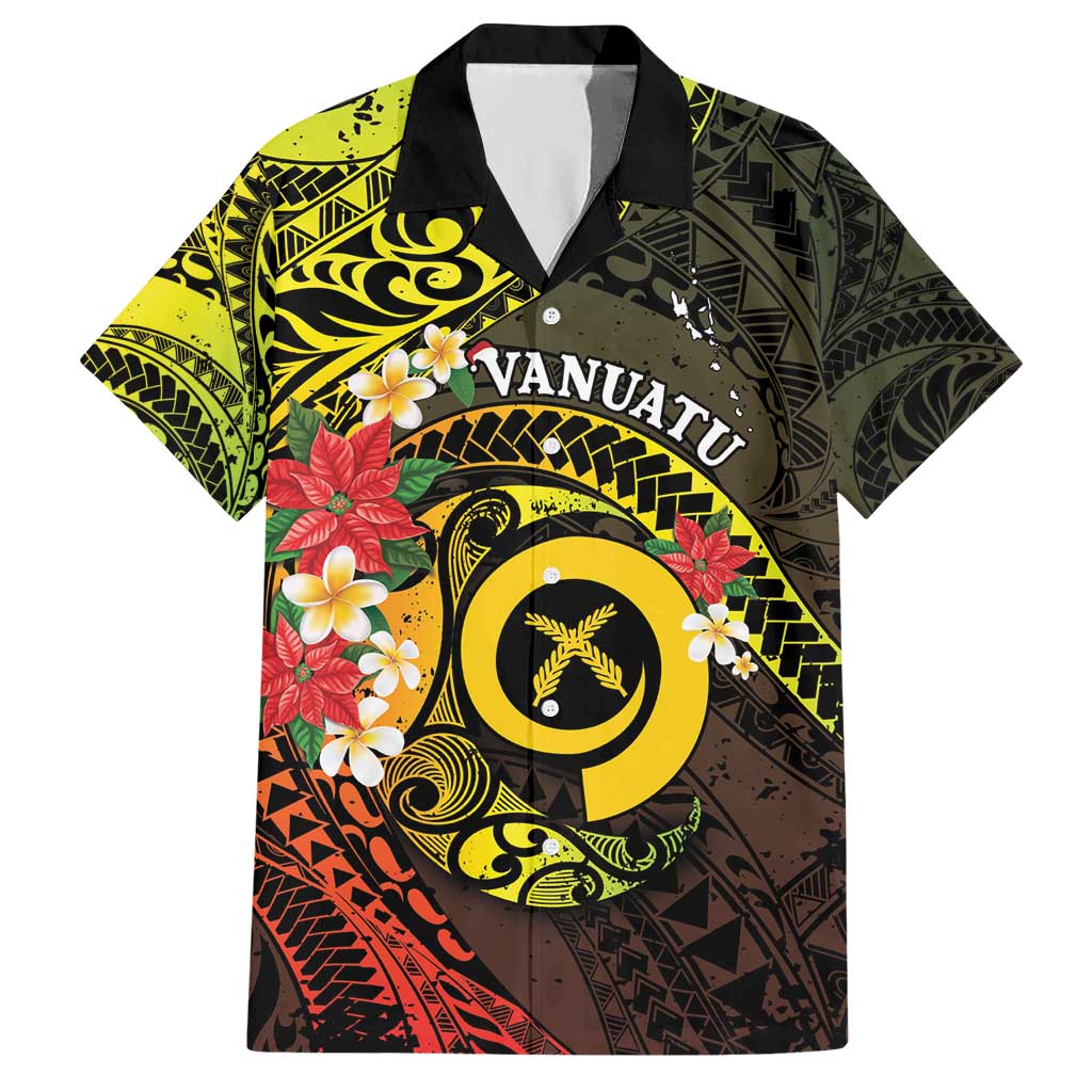 Vanuatu Christmas Hawaiian Shirt Vanuatuan Pig Tusk - Meri Krismas! LT14 Black - Polynesian Pride