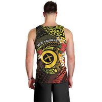 Vanuatu Christmas Men Tank Top Vanuatuan Pig Tusk - Meri Krismas! LT14 - Polynesian Pride