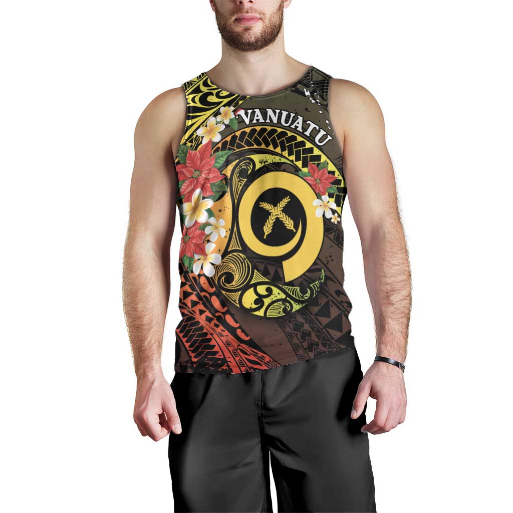 Vanuatu Christmas Men Tank Top Vanuatuan Pig Tusk - Meri Krismas! LT14 - Polynesian Pride
