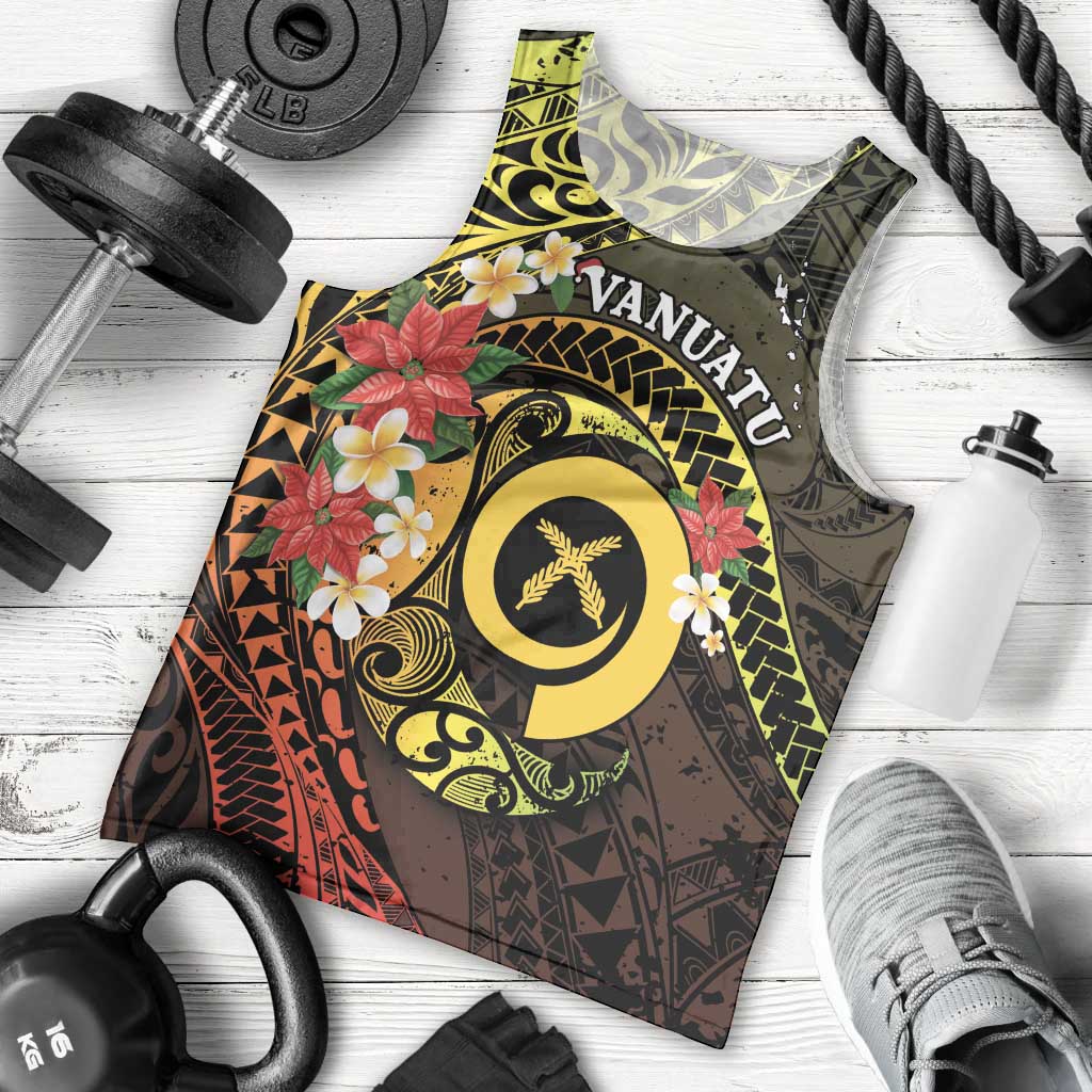 Vanuatu Christmas Men Tank Top Vanuatuan Pig Tusk - Meri Krismas! LT14 - Polynesian Pride