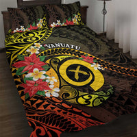 Vanuatu Christmas Quilt Bed Set Vanuatuan Pig Tusk - Meri Krismas! LT14 Black - Polynesian Pride
