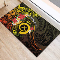 Vanuatu Christmas Rubber Doormat Vanuatuan Pig Tusk - Meri Krismas! LT14 - Polynesian Pride