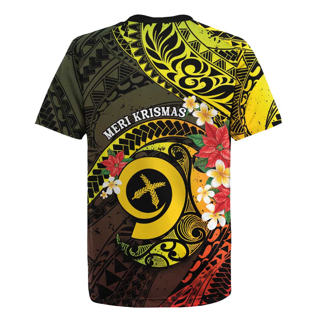 Vanuatu Christmas Rugby Jersey Vanuatuan Pig Tusk - Meri Krismas! LT14 - Polynesian Pride