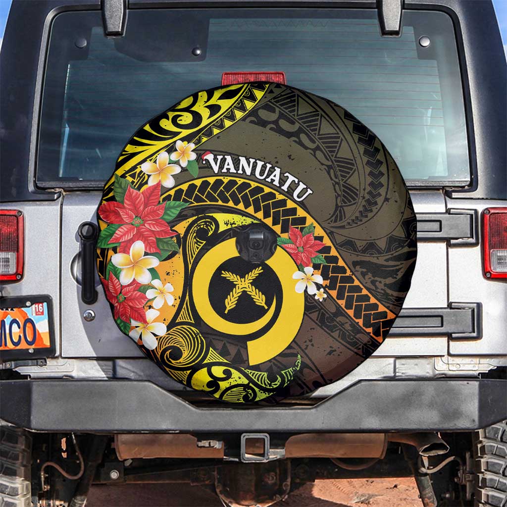 Vanuatu Christmas Spare Tire Cover Vanuatuan Pig Tusk - Meri Krismas! LT14 Black - Polynesian Pride