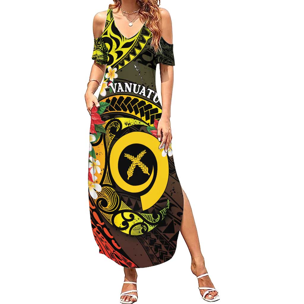 Vanuatu Christmas Summer Maxi Dress Vanuatuan Pig Tusk - Meri Krismas! LT14 Women Black - Polynesian Pride