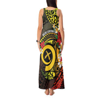 Vanuatu Christmas Tank Maxi Dress Vanuatuan Pig Tusk - Meri Krismas! LT14 - Polynesian Pride