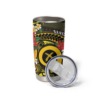 Vanuatu Christmas Tumbler Cup Vanuatuan Pig Tusk - Meri Krismas! LT14 - Polynesian Pride