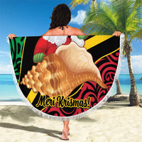 Vanuatu Christmas Beach Blanket Vanuatuan Conch Shell - Meri Krismas! LT14 - Polynesian Pride