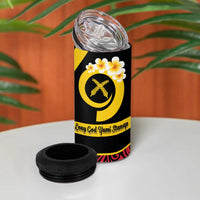 Vanuatu Christmas 4 in 1 Can Cooler Tumbler Vanuatuan Conch Shell - Meri Krismas!