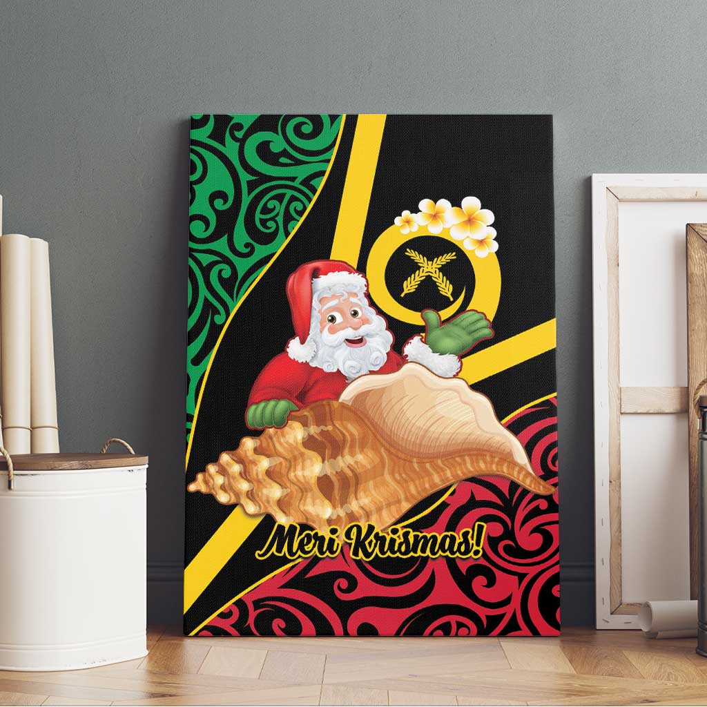 Vanuatu Christmas Canvas Wall Art Vanuatuan Conch Shell - Meri Krismas! LT14 - Polynesian Pride