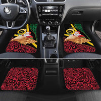 Vanuatu Christmas Car Mats Vanuatuan Conch Shell - Meri Krismas! LT14 Set 4pcs Black - Polynesian Pride