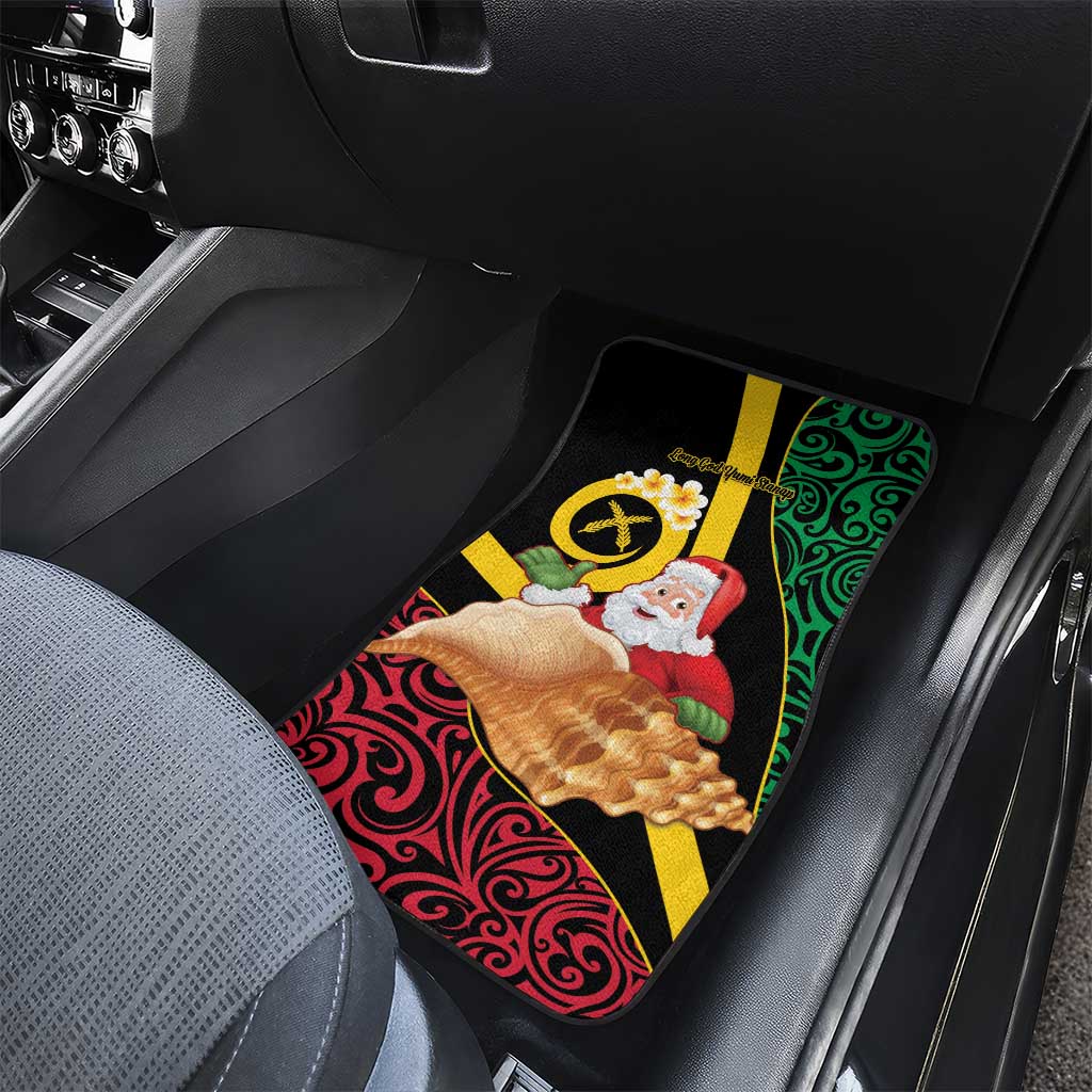 Vanuatu Christmas Car Mats Vanuatuan Conch Shell - Meri Krismas! LT14 - Polynesian Pride