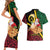 Vanuatu Christmas Couples Matching Short Sleeve Bodycon Dress and Hawaiian Shirt Vanuatuan Conch Shell - Meri Krismas!