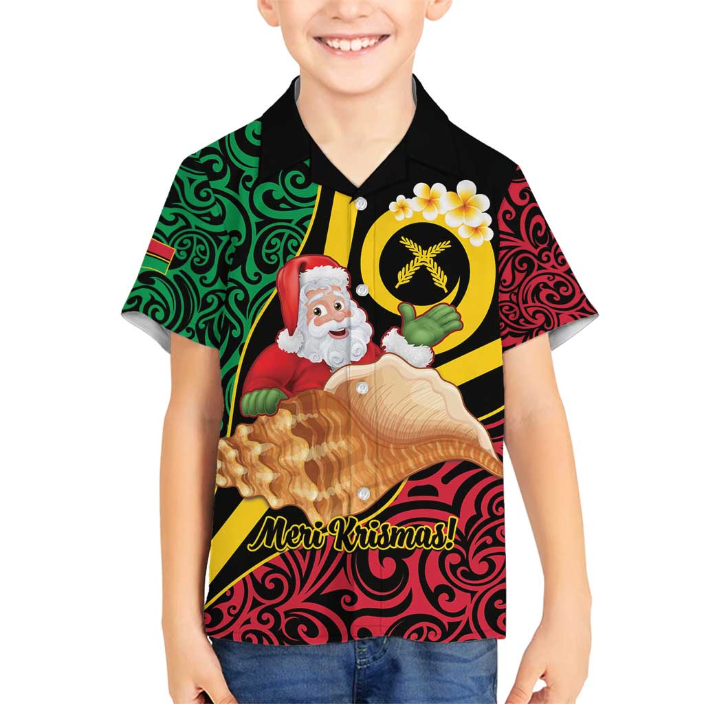 Vanuatu Christmas Family Matching Puletasi and Hawaiian Shirt Vanuatuan Conch Shell - Meri Krismas!