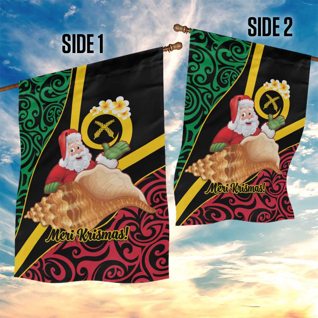 Vanuatu Christmas Garden Flag Vanuatuan Conch Shell - Meri Krismas! LT14 - Polynesian Pride
