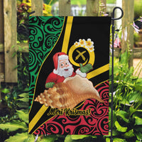 Vanuatu Christmas Garden Flag Vanuatuan Conch Shell - Meri Krismas! LT14 Garden Flag Black - Polynesian Pride