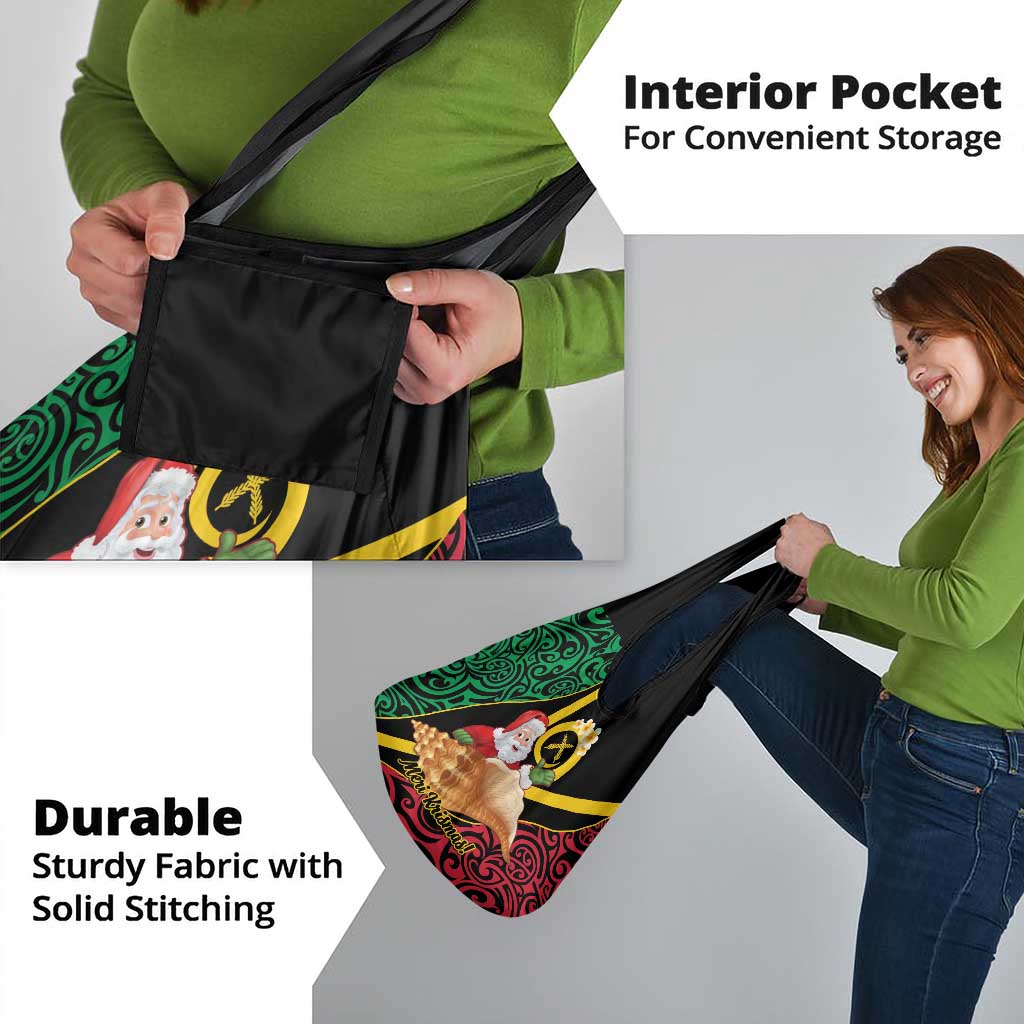 Vanuatu Christmas Grocery Bag Vanuatuan Conch Shell - Meri Krismas!