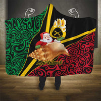Vanuatu Christmas Hooded Blanket Vanuatuan Conch Shell - Meri Krismas! LT14 - Polynesian Pride