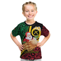 Vanuatu Christmas Kid T Shirt Vanuatuan Conch Shell - Meri Krismas!