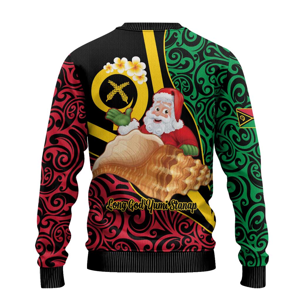 Vanuatu Christmas Ugly Christmas Sweater Vanuatuan Conch Shell - Meri Krismas!