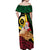 Vanuatu Christmas Off Shoulder Maxi Dress Vanuatuan Conch Shell - Meri Krismas!