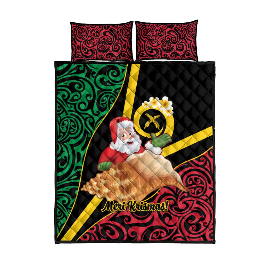 Vanuatu Christmas Quilt Bed Set Vanuatuan Conch Shell - Meri Krismas! LT14 - Polynesian Pride