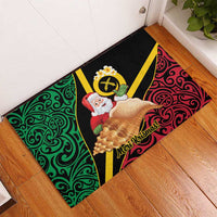 Vanuatu Christmas Rubber Doormat Vanuatuan Conch Shell - Meri Krismas! LT14 - Polynesian Pride