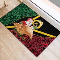 Vanuatu Christmas Rubber Doormat Vanuatuan Conch Shell - Meri Krismas! LT14 - Polynesian Pride