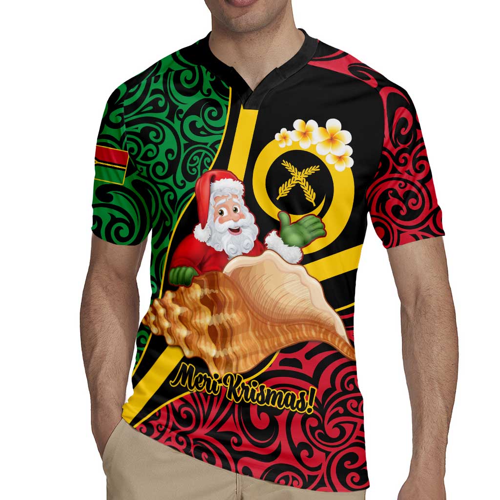 Vanuatu Christmas Rugby Jersey Vanuatuan Conch Shell - Meri Krismas! LT14 - Polynesian Pride