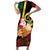 Vanuatu Christmas Short Sleeve Bodycon Dress Vanuatuan Conch Shell - Meri Krismas!